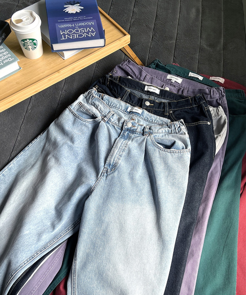 「MONO-MART」 加工デニムパンツ L サックスブルー メンズ