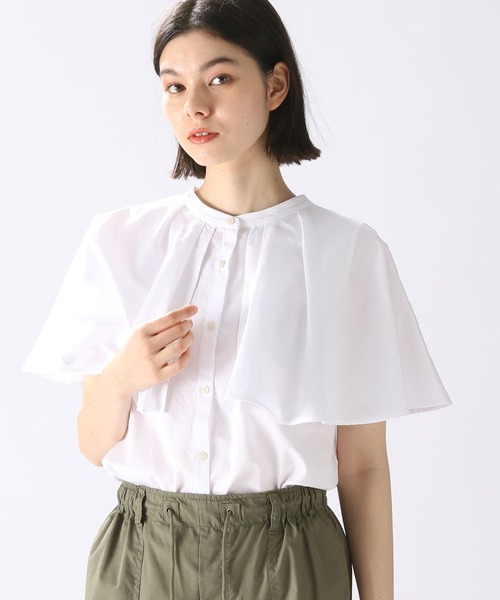 「niko and...」 半袖ブラウス LARGE グレー レディース