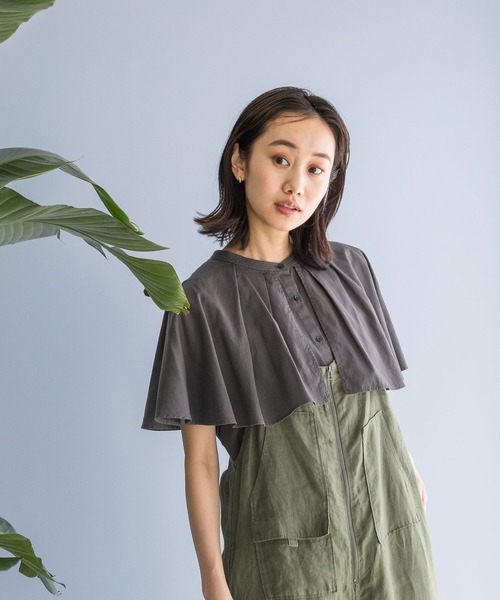 「niko and...」 半袖ブラウス LARGE グレー レディース