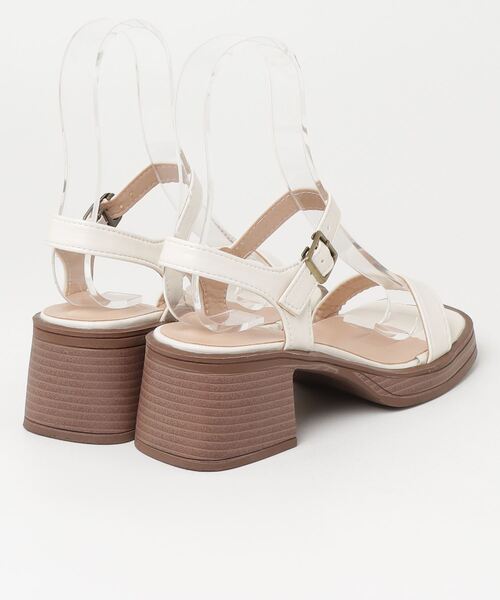 「IRADOWL」 ヒールサンダル 37 ホワイト レディース_画像2