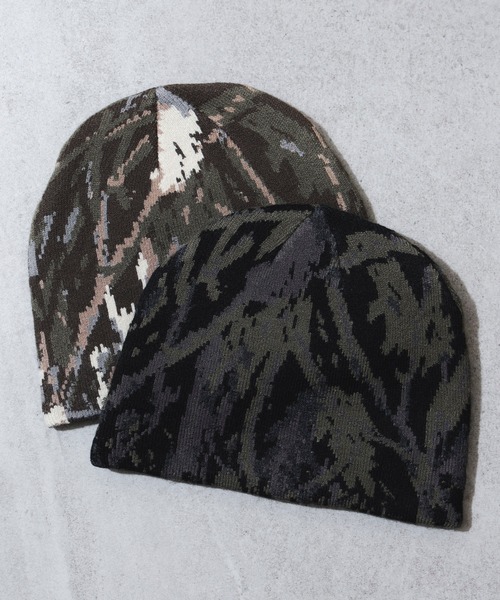 BEAMS HEART（ビームス ハート） ニット帽 ニットキャップ カモ柄