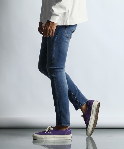 ジーンズ STANDARD SLIM JEANS ”UW”：DUFFER定番 ユーズドウォッシ スキニーデニム スリムジーンズ メンズ