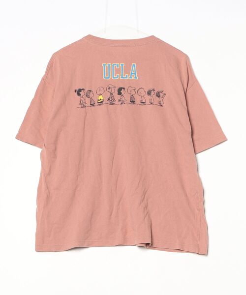 「UCLA」 半袖Tシャツ「FREAK’S STORE×Vintage PEANUTSコラボ」 M ピンク メンズ_画像2