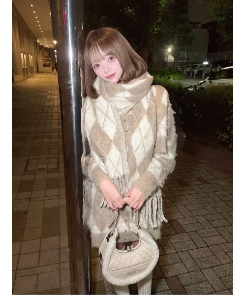 Darich（ダーリッチ） ワンピース アーガイルニットアンサンブル