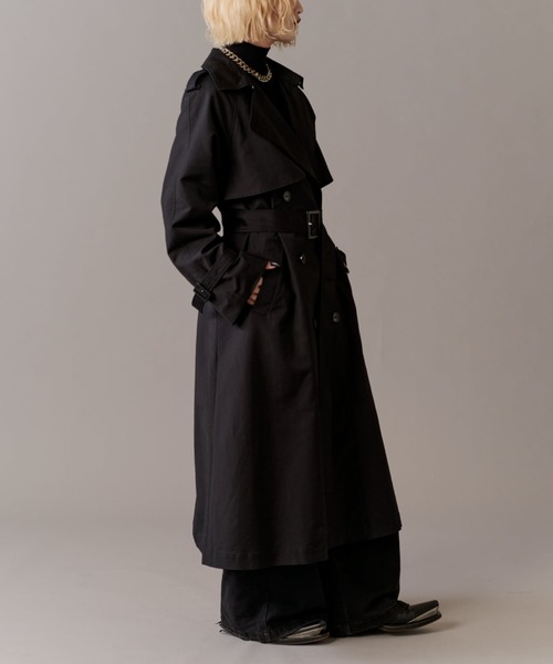 【美品】　Lui's ロングトレンチ　コート　スプリングコート　値下げ可能 美品】 Lui's ロングトレンチ コート スプリングコート 値下げ可能