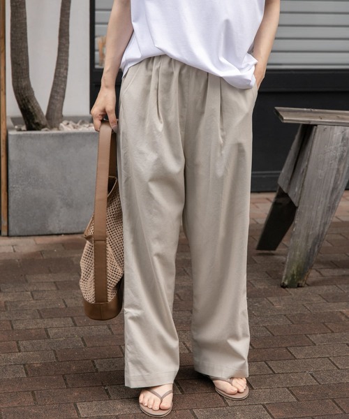 「FORK&SPOON」 イージーパンツ 1 ブラック レディース_画像2