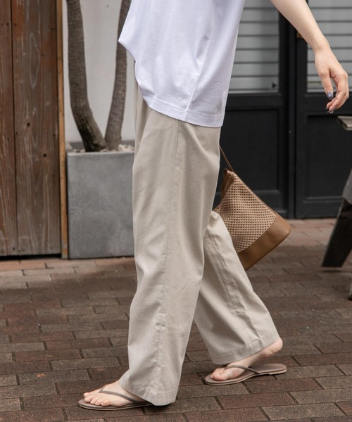 「FORK&SPOON」 イージーパンツ 1 ブラック レディース_画像3