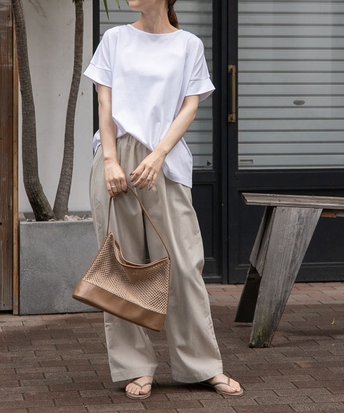 「FORK&SPOON」 イージーパンツ 1 ブラック レディース_画像7