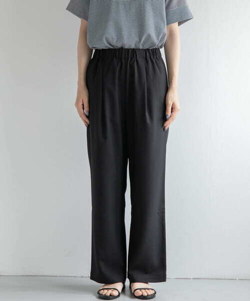 「FORK&SPOON」 イージーパンツ 1 ブラック レディース_画像8