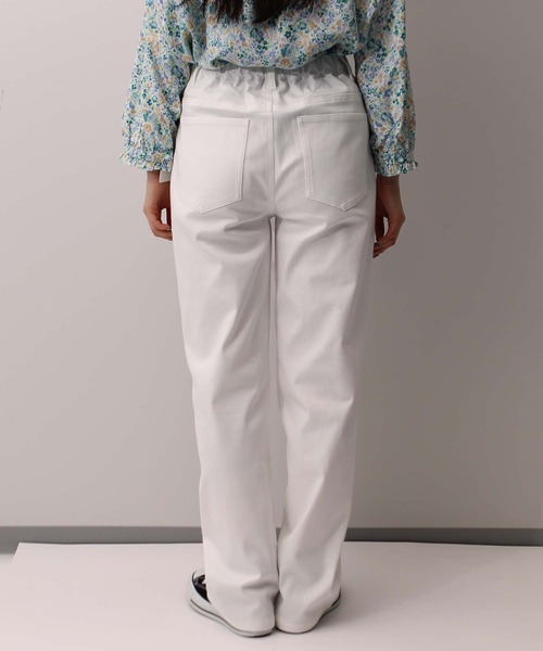 「MB mint breeze」 デニムパンツ 3L オフホワイト レディース_画像2