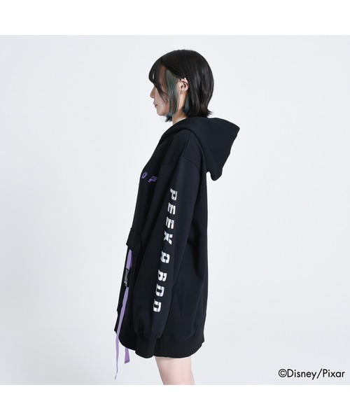 ■極美品■レフレム セーラー カラー オーバーサイズ パーカー ブルー REFLEM（レフレム）の「『REFLEM/レフレム』Dリングロゴテープ半袖ZIP