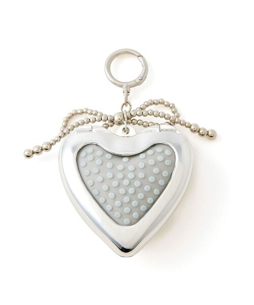 Francfranc（フランフラン） チャーム付き ミラー＆ブラシ シルバー