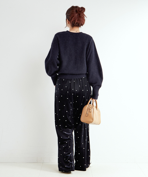 B.C STOCK（ベーセーストック） ニット セーター 獣毛混パフプル