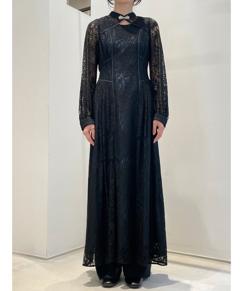 PAMEO POSE（パメオ ポーズ） 長袖ワンピース SMALL ブラック