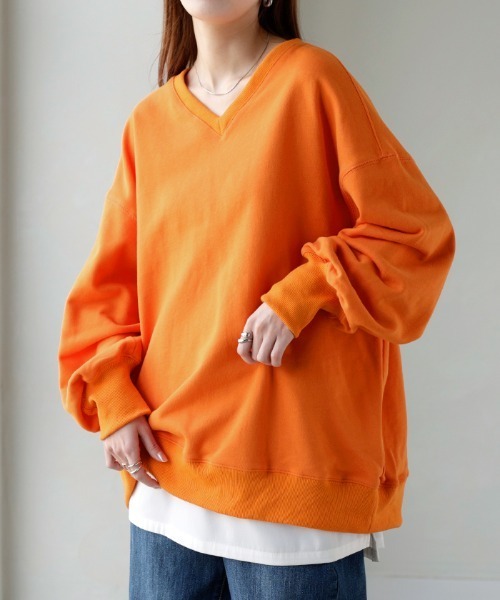 「HUG.U」 スウェットカットソー FREE イエロー レディース_画像6