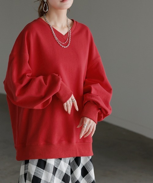 「HUG.U」 スウェットカットソー FREE イエロー レディース_画像7