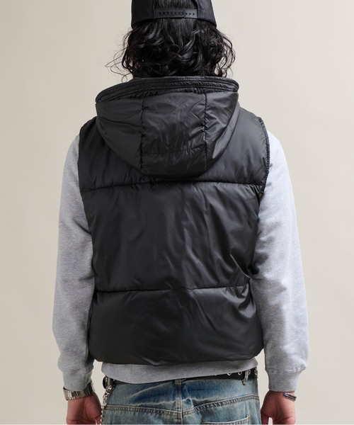 【アメリカで購入未使用品】  ベスト フード収納可能 CALIFORNIA OUTFITTERS ダウンベスト ベスト 11C15 ドロストフード