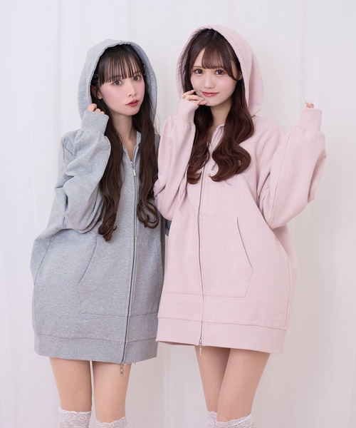 Honey Cinnamon（ハニーシナモン） パーカー 羽ビジュージップパーカー