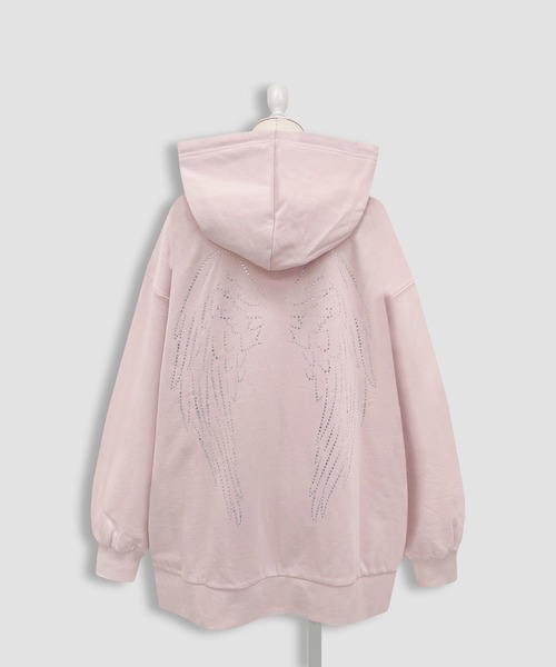 Honey Cinnamon（ハニーシナモン） パーカー 羽ビジュージップパーカー