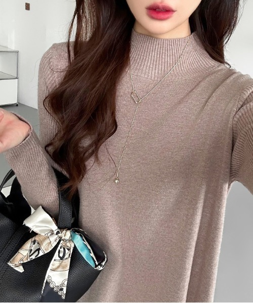 「COCOMOMO」 ニットワンピース FREE ネイビー レディース_画像2
