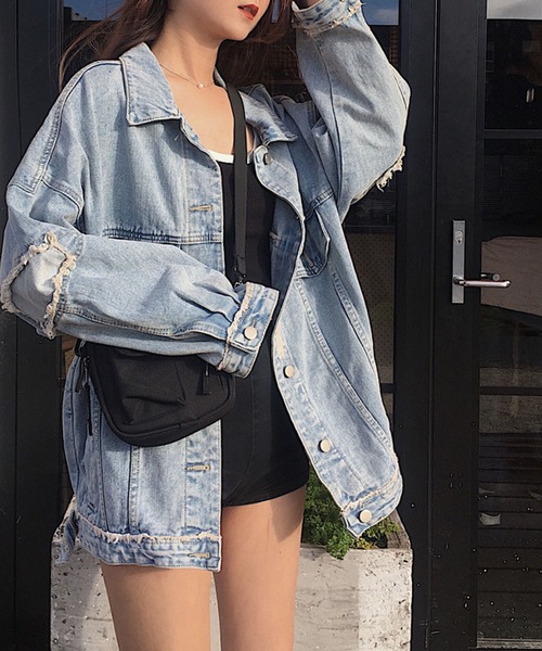 「meJane」 デニムジャケット FREE ブルー レディース_画像4