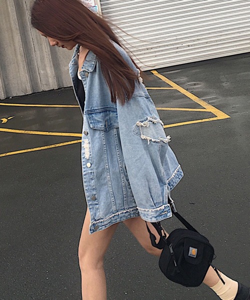 「meJane」 デニムジャケット FREE ブルー レディース_画像8