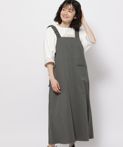 Y's ウールサロペット ロングスカート niko and…（ニコアンド） サロペットスカート LARGE チャコール