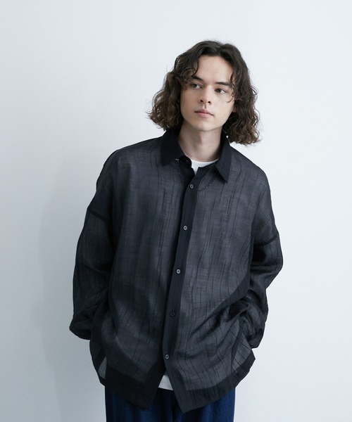 「JUNRED」 長袖シャツ M ブラック メンズ_画像2