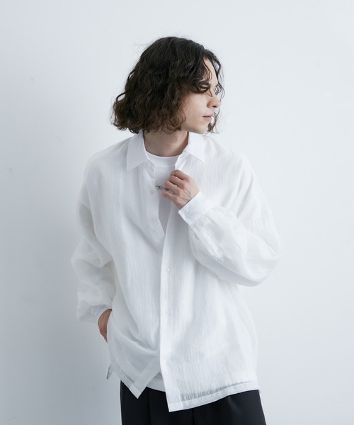 「JUNRED」 長袖シャツ M ブラック メンズ_画像5