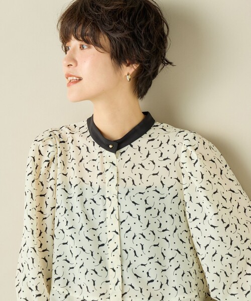 「NOLLEY'S」 長袖ブラウス 38 ブルー系その他6 レディース_画像6