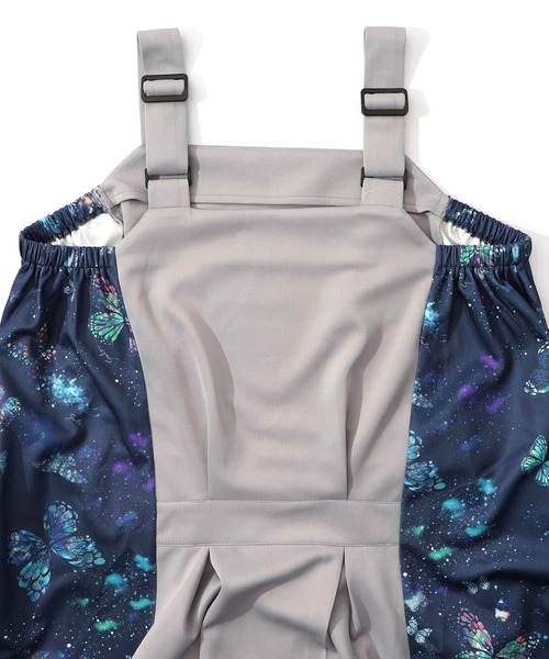 ScoLar（スカラー） ジャンパースカート 153776：宇宙蝶柄×ジャージ