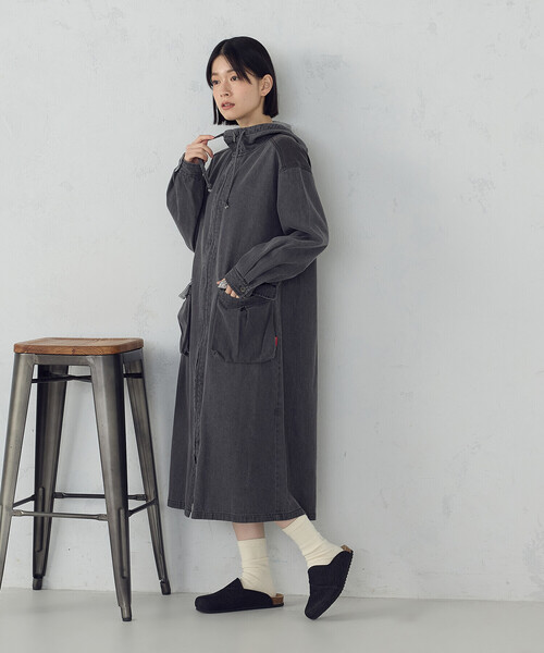 ワンピース74〜95 ワンピース デニムパーカーワンピース / セットアップ対応 : ZOZOTOWN