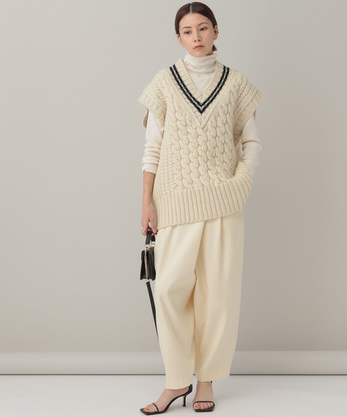 Curensology（カレンソロジー） ニットベスト FREE モカ レディース