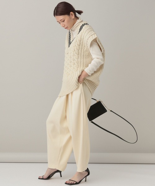 Curensology（カレンソロジー） ニットベスト FREE モカ レディース