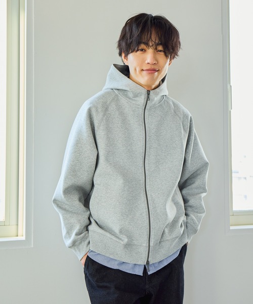 GLOBAL WORK（グローバルワーク） パーカー ダンボールZIPパーカー