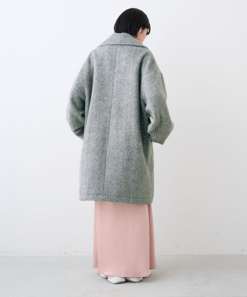 「IEDIT」 チェスターコート LL ライトグレー レディース_画像5