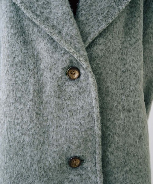 「IEDIT」 チェスターコート LL ライトグレー レディース_画像7