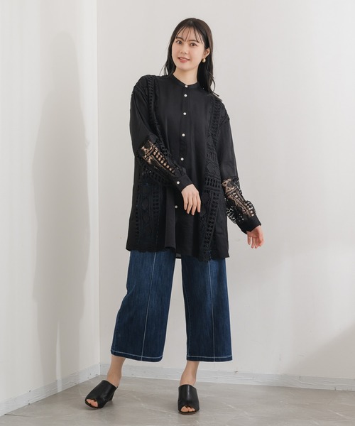 「KATHARINE ROSS」 「LHELBIE」長袖チュニック MEDIUM ブラック レディース_画像5