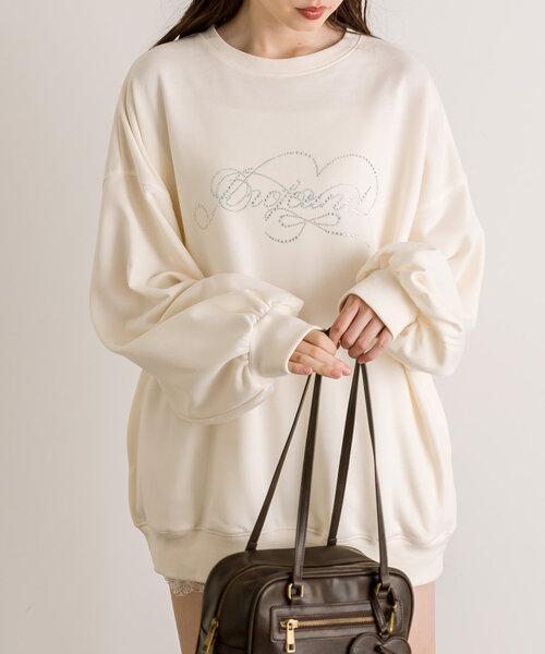 「OLIVE des OLIVE」 スウェットカットソー FREE チャコールグレー レディース_画像2