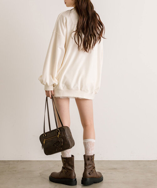 「OLIVE des OLIVE」 スウェットカットソー FREE チャコールグレー レディース_画像7