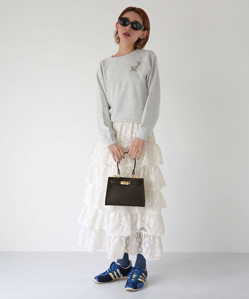 「SLOBE citron.」 フリルスカート FREE ホワイト レディース_画像2