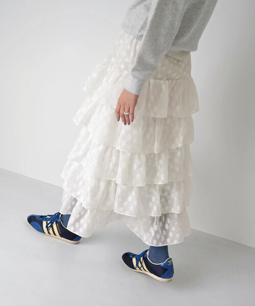 「SLOBE citron.」 フリルスカート FREE ホワイト レディース_画像6