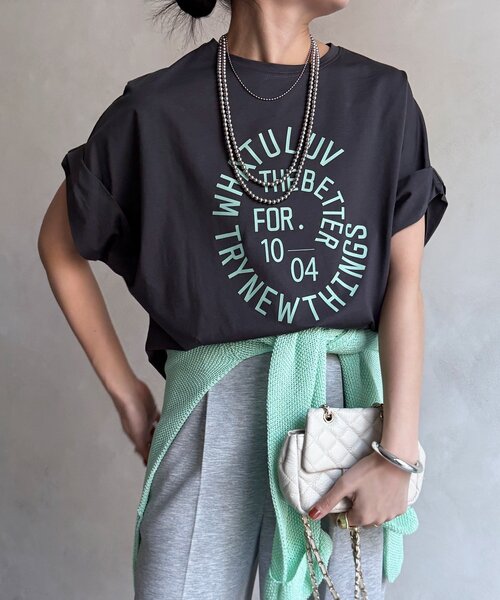 DouDou（ドゥドゥ） tシャツ サークルロゴTEE レディース : ZOZOTOWN
