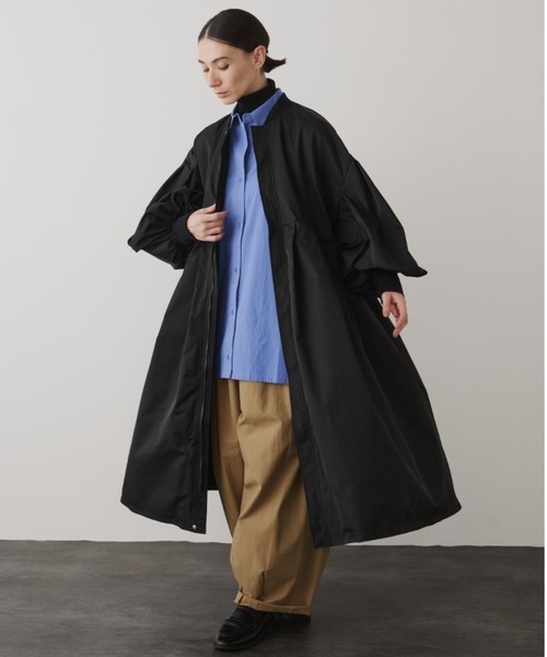 Libra Cue（リブラ キュー） ノーカラーコート コート MA-1ドレス