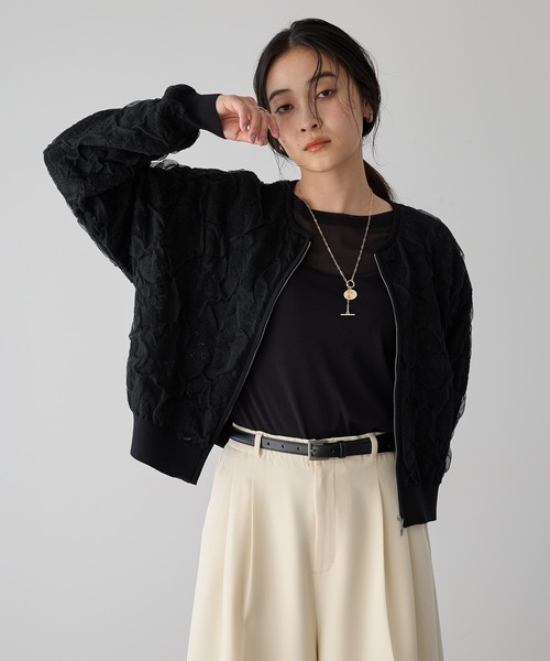 YECCA VECCA（イェッカヴェッカ） ブルゾン アウター ふくれジャガード