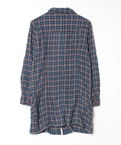 「Lovedrose&Co.」 チェック柄長袖シャツ 38 グレー レディース_画像2