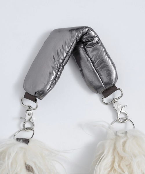 「musubore」 ハンドバッグ FREE シルバー レディース_画像4