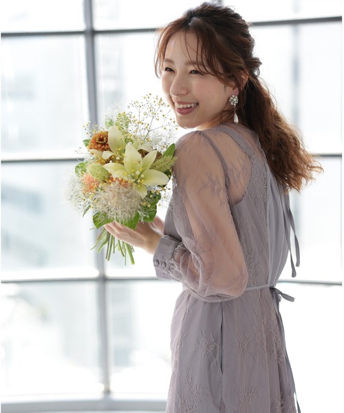 「PREFERIR」 長袖ワンピース LARGE モカ レディース_画像9