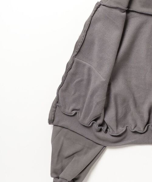 「FREE STYLISTS」 「dm.peach」ジップアップパーカー FREE オフホワイト レディース_画像3