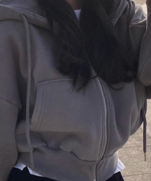 「FREE STYLISTS」 「dm.peach」ジップアップパーカー FREE オフホワイト レディース_画像6